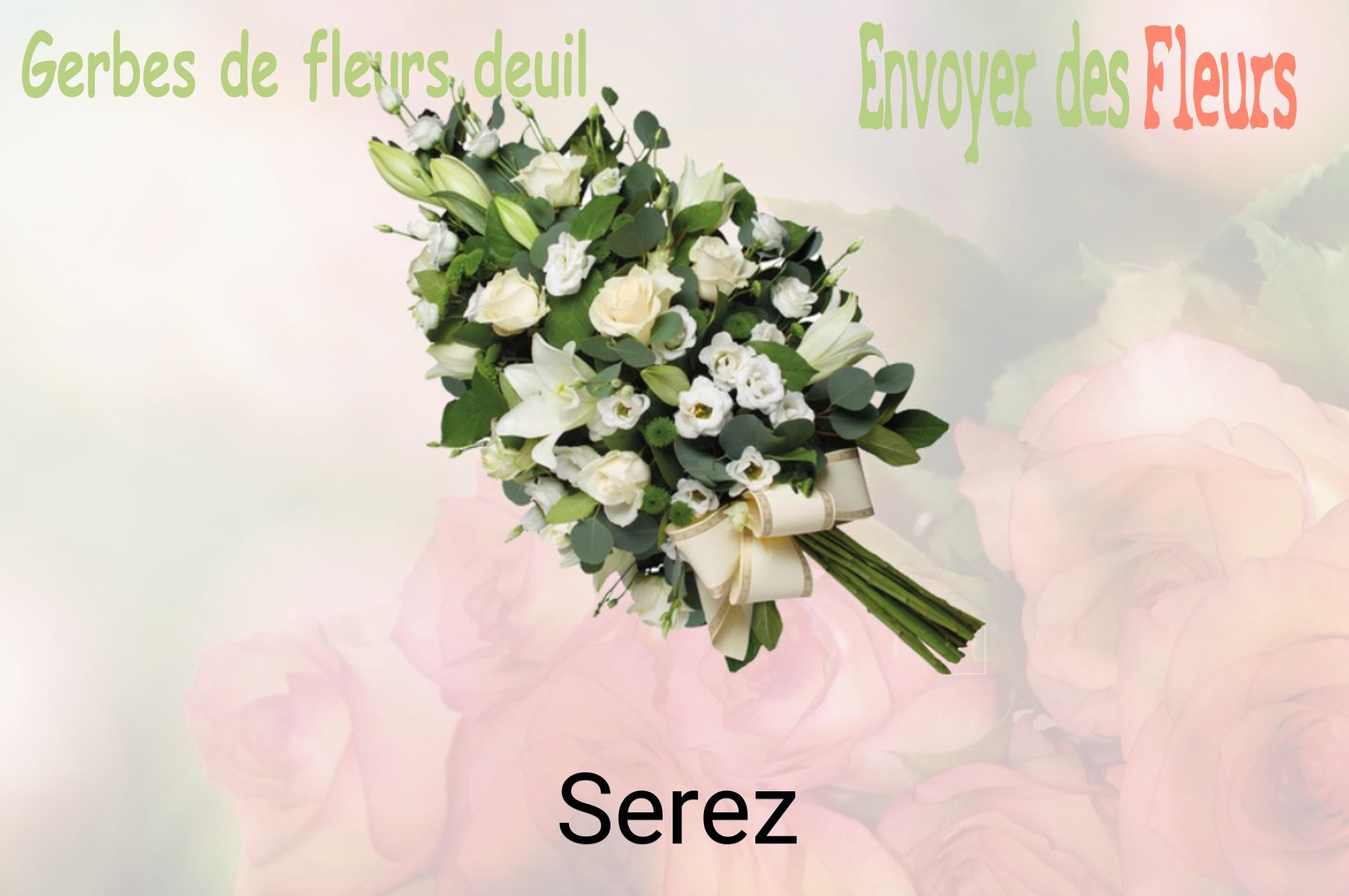 Gerbe de fleurs de deuil livrée à Serez